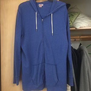 Blue zip up hoodie